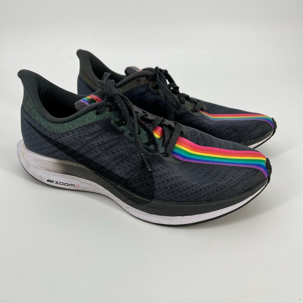 Nike Zoom Pegasus Turbo Be True Rainbow Pride Sneakers Men's US 9.5 FLAW READ